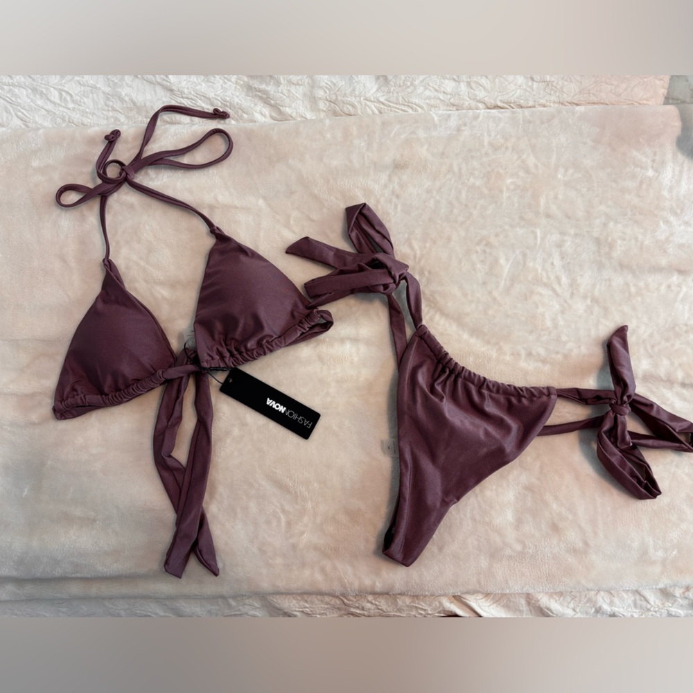 Fashion Nova Purple Bikini Swimwear